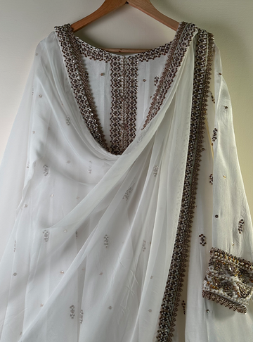 White Anarkali
